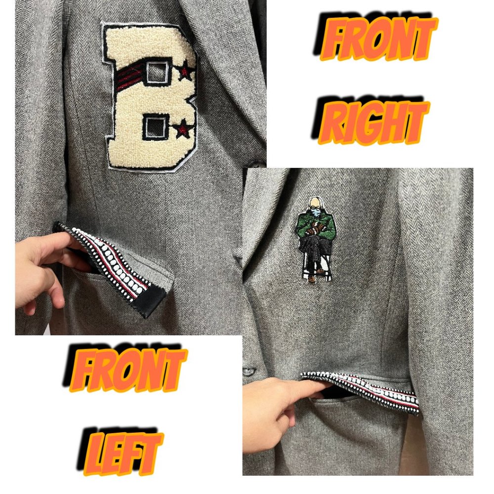 Vintage Pendelton Wool Blazer with Handstitched Patches - Picture 5 of 7